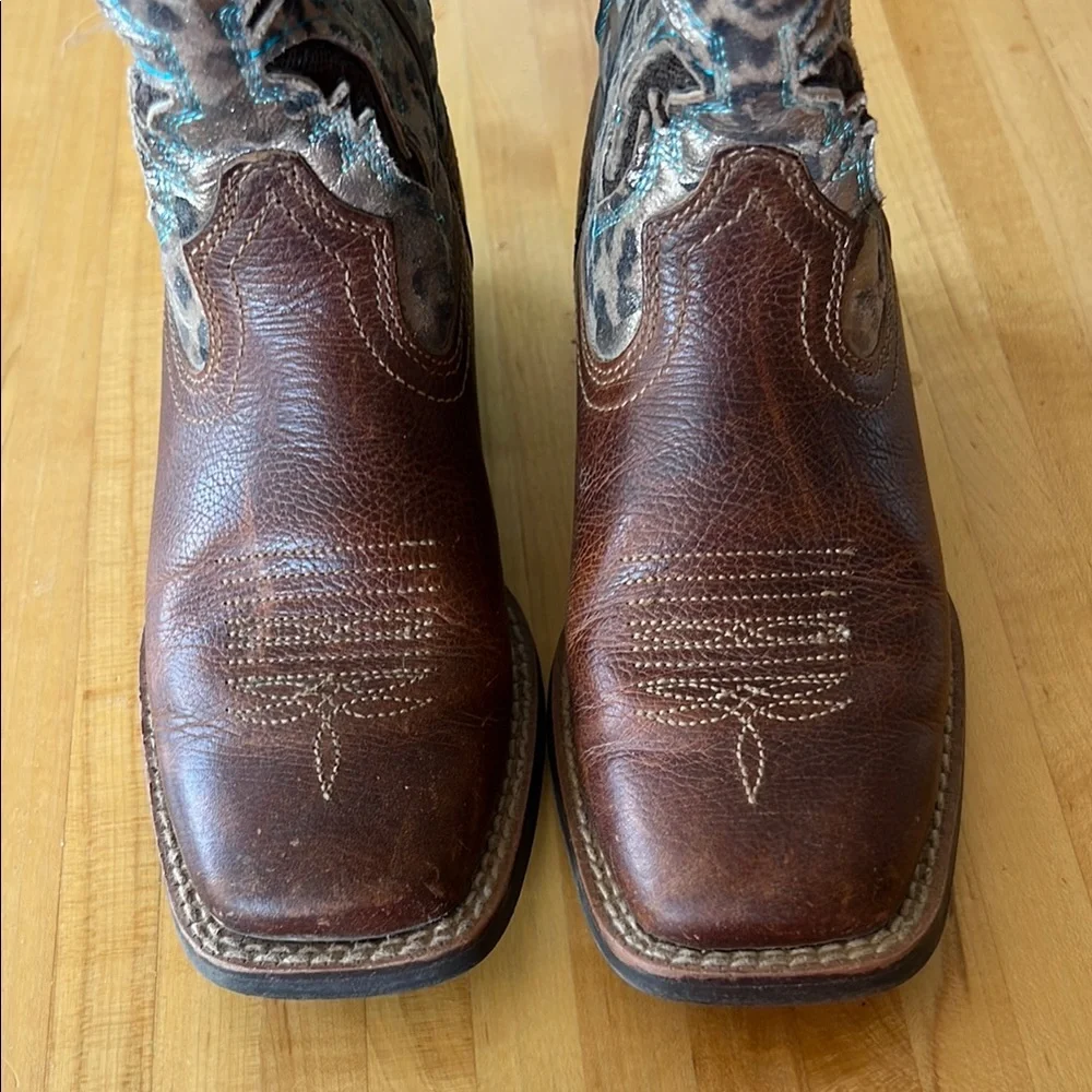Ariat Brown and Patterned Western Boots